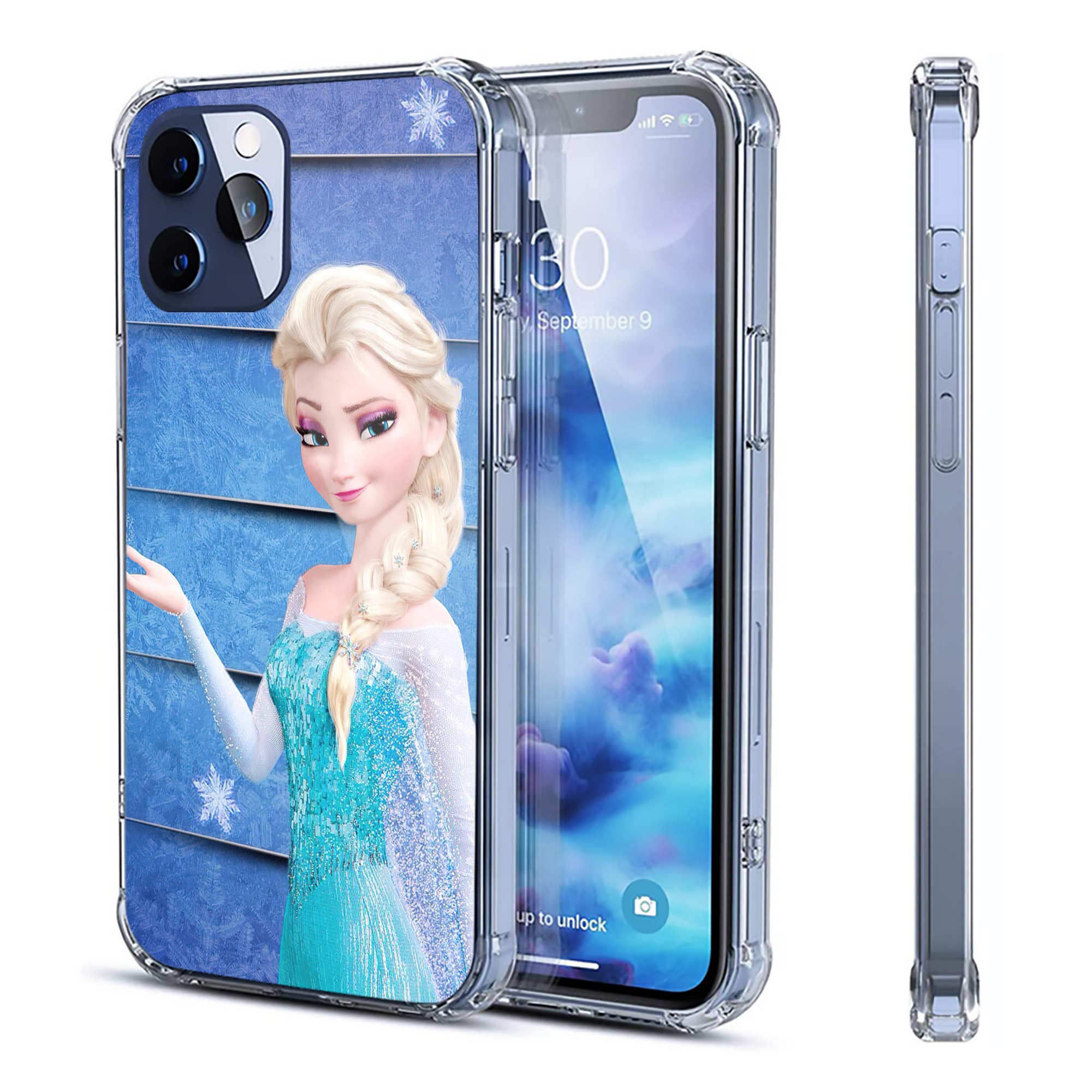 （画像用） アナと雪の女王 アンナ エルサ Frozen Anna Elsa 【iPhone 12シリーズ対応】透明スマホケース（クリアソフトケース）